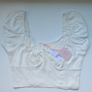 Lottie Moss PacSun On/Off the Shoulder Crop Top L